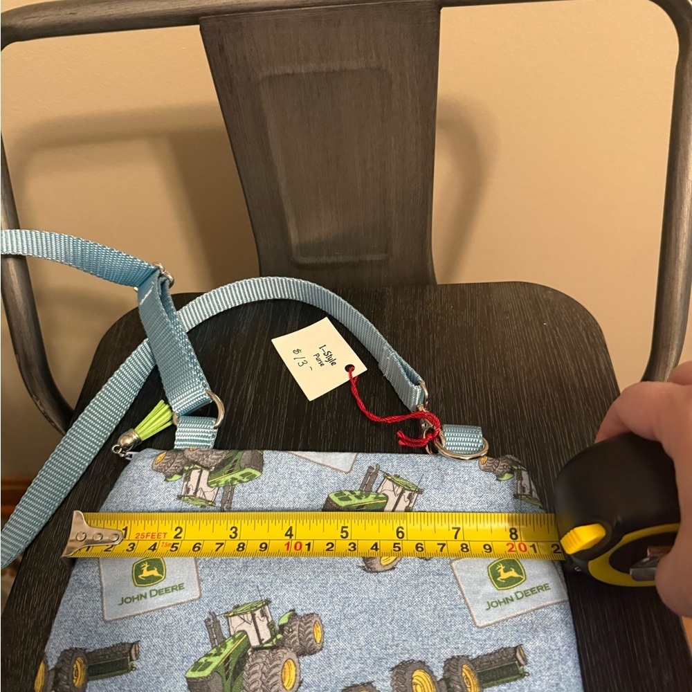 John Deere Tractor Print Crossbody Bag Blue Adjustable Strap - Picture 6 of 7